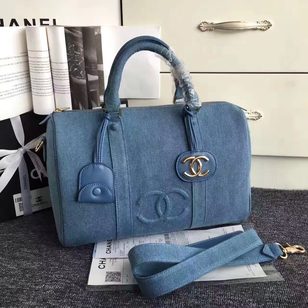 Denim handle bag