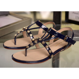 patent leather flip flop flat