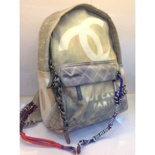 graffiti printed canvas big size backpack