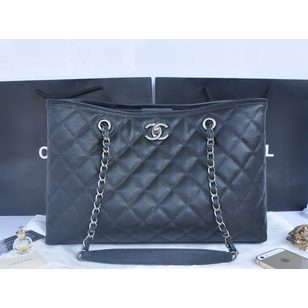 Original carviar leather chain tote