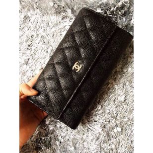 Caviar leather wallet