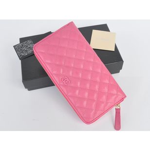 Original leather long zipper wallet