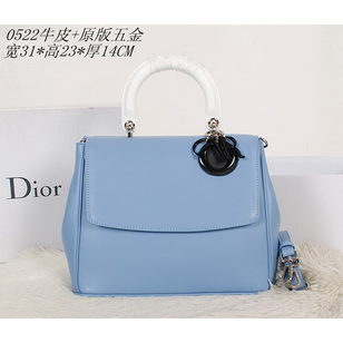 Leather flap handle bag