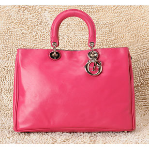 Diorissimo Pink Nappa Leather Handle Bag