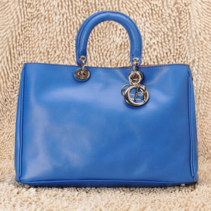 Diorissimo Dark Blue Nappa Leather Handle Bag