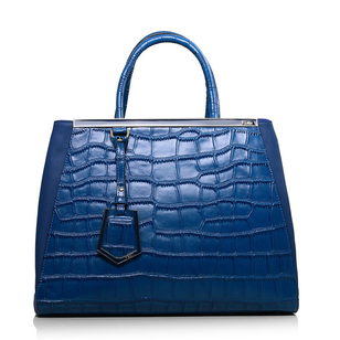 Blue Croco Leather Jours Elite It Bag