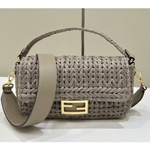 raffia Baguette bag