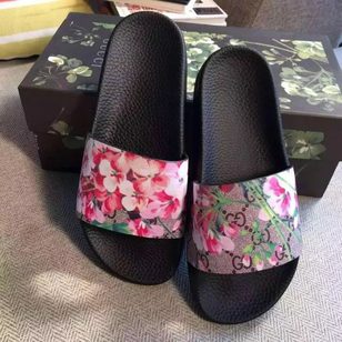 floral print slippers