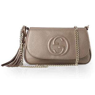 Leather flap bag