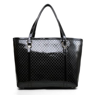 Nice Microguccisima Glossy Patent Leather Tote