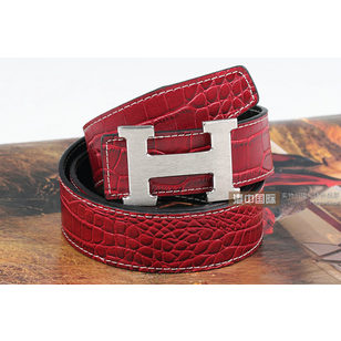 Nickel Metal H RED&Black croco Belt