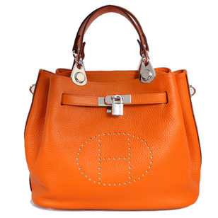 Orange LYCHEE LEATHER Kelly 32cm