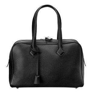 Victoria ii Black Taurillon Clemence Leather