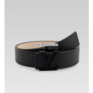 LV Initiales Taiga Leather Belt