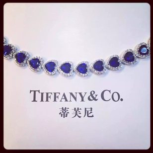 TIFFANY&Co. High quality HEART diamond rhinestone necklace