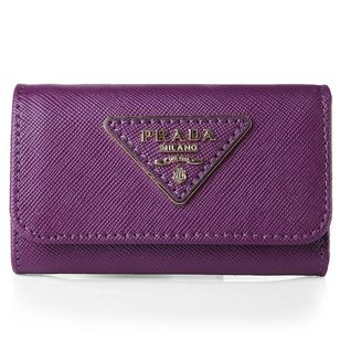 Purple Leather Key Holder