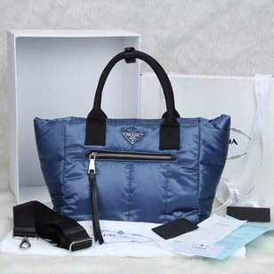 Blue polyester handle bag