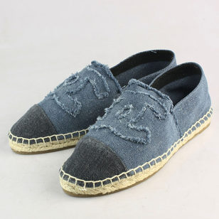 Blue Canvas with Black Canvas Head Casual Flat