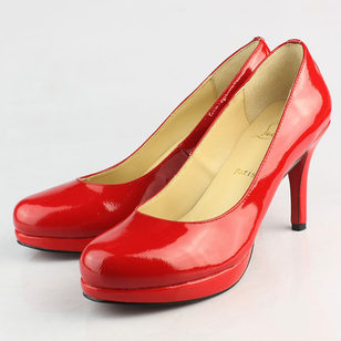 Red Patent Leather Platform Pump