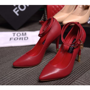 Tom Ford Leather leather strap point head pump