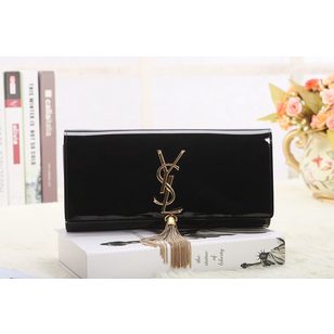 Patent leather clutch wallet