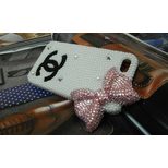 Chanel Bow Tie Pears and Crystal Beads Iphone Cover