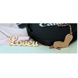 Cartier Rose Gold Heart with LOVE Charm Necklace