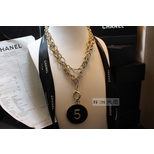 Chanel No.5 metal place necklace