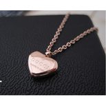 Gucci Rose Gold Heart Charm Necklace