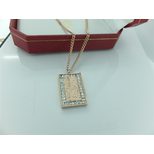 Louis Vuitton Diamond Square Plate Pendant Necklace