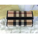 Burberry House check pattern leather wallet