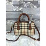 Burberry Coating canvas leather boston bag with shoulder strap