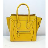 Celine Resort 2012 Fluorescence Yellow Top Handle Luggage Tote Bag