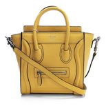 Celine Yellow  Nano Top Handle Luggage Tote Bag