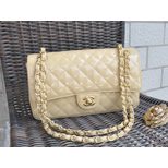 Chanel 2.55 Classic Flap Bag Patent Leather (Gold)