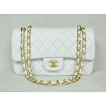 Chanel 2.55 Classic Flap Bag Lamb Skin Leather (Gold)