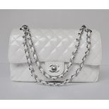 Chanel 2.55 Classic Flap Bag Patent Leather (Nickel)