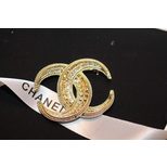 Chanel Rhinestone new moon brooch