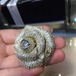 Chanel Rhinestone camellia brooch