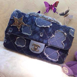 Chanel DALLAS quilting denim clutch