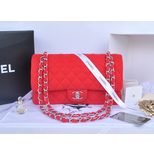 Chanel Cotton fabric original leather lining flap bag