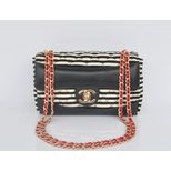 Chanel Quilting strip fabric flap bag