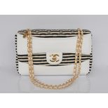 Chanel Quilting strip fabric flap bag