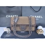 Chanel Dallas fashion show denim lamb wools small flap bag