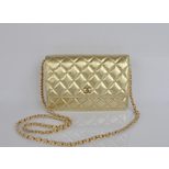 Chanel Golden lamb skin leather flap bag