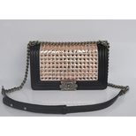 Chanel Champagne diamond flap bag