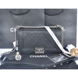 Chanel Black carviar leather flap bag