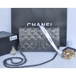 Chanel Pewter original leather flap bag