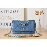 Chanel 19bag denim flap bag
