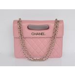 Chanel Leather handle bag with metal chain strap